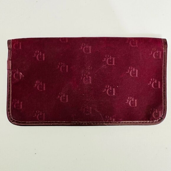 CHRISTIAN DIOR MONOGRAM JACQUARD AND LEATHER BIFOLD CHECKBOOK TRAVEL WALLET - Picture 3 of 9